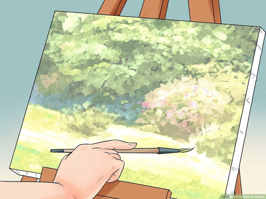 9. Apply paint directly to the canvas